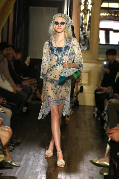 Alligator Bag- Sky Blue Multi | Anna Sui