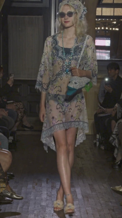 Alligator Bag- Sky Blue Multi | Anna Sui