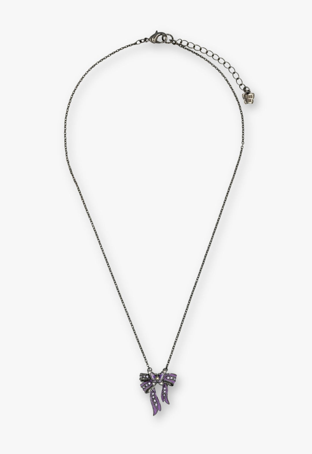 Dark Romance Butterfly Bow Necklace - Gunmetal | Anna Sui