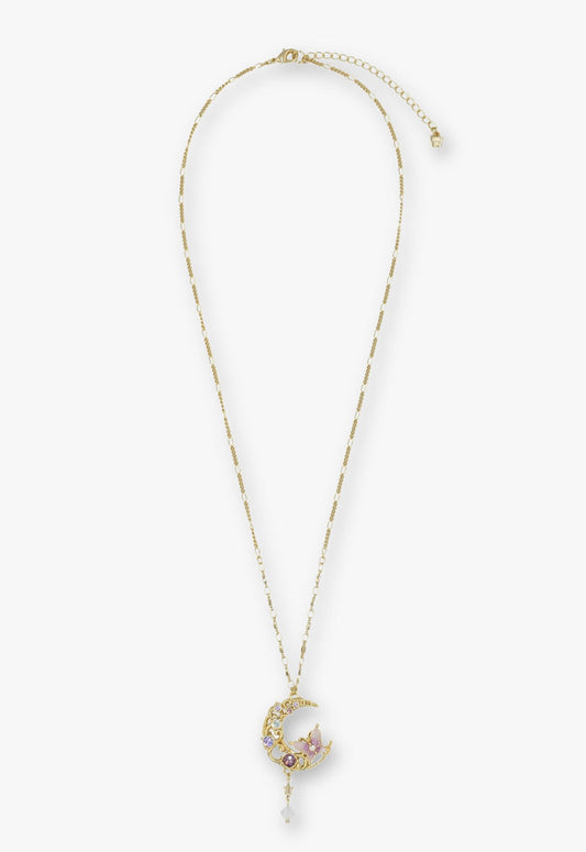 Enchanted Butterfly Moon Necklace - Gold | Anna Sui