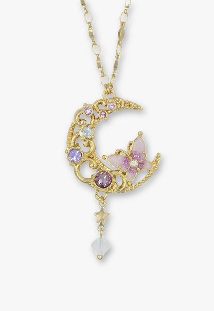 Enchanted Butterfly Moon Necklace - Gold | Anna Sui