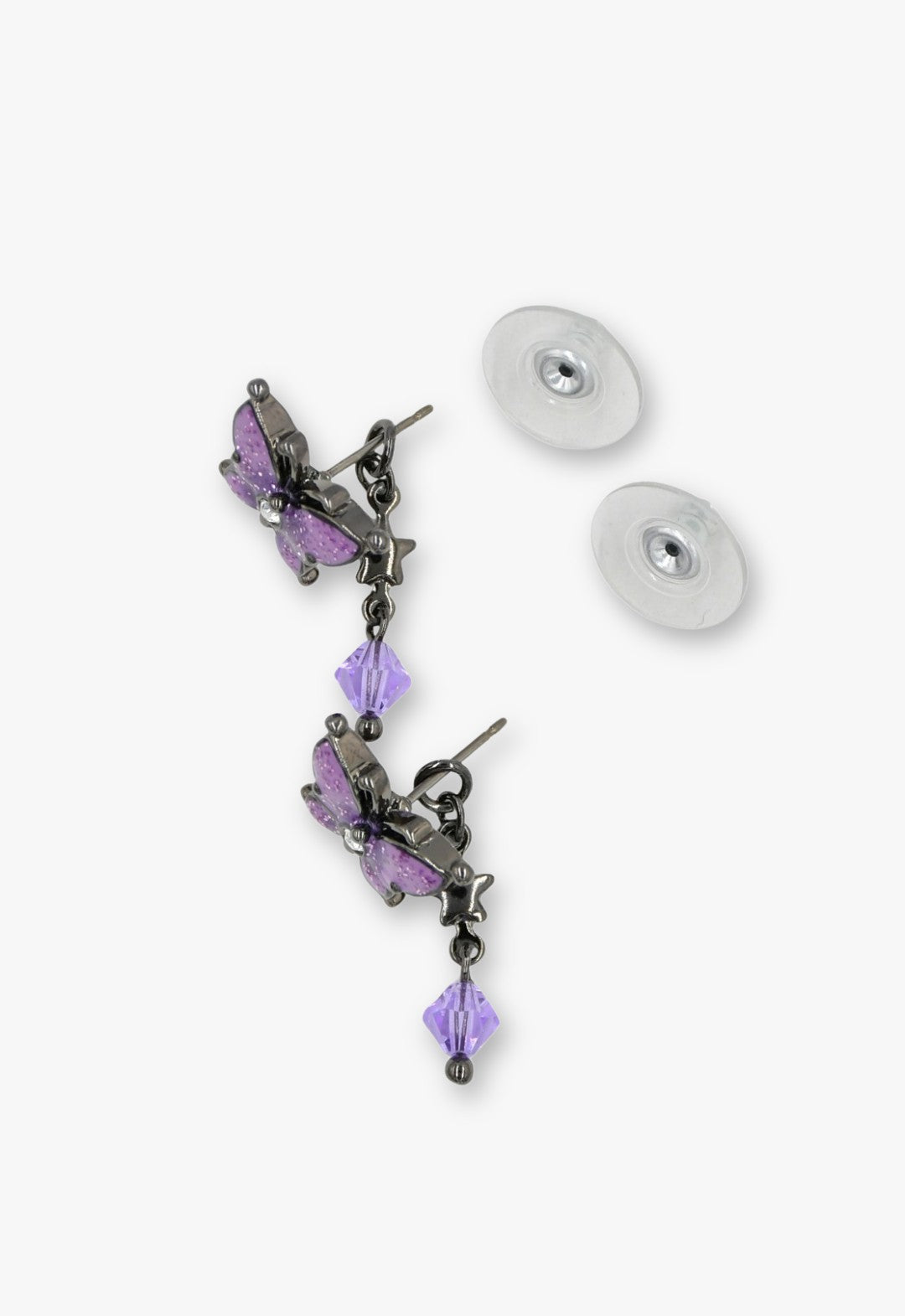 Twilight Gothic Butterfly Earrings - Gunmetal | Anna Sui