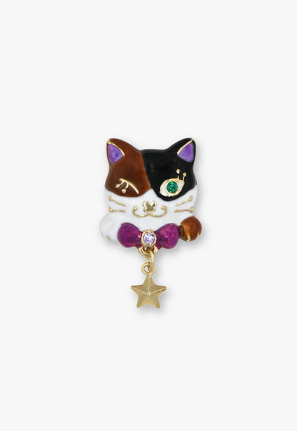 Wink & Wish Calico Cat Stud Earrings | Anna Sui