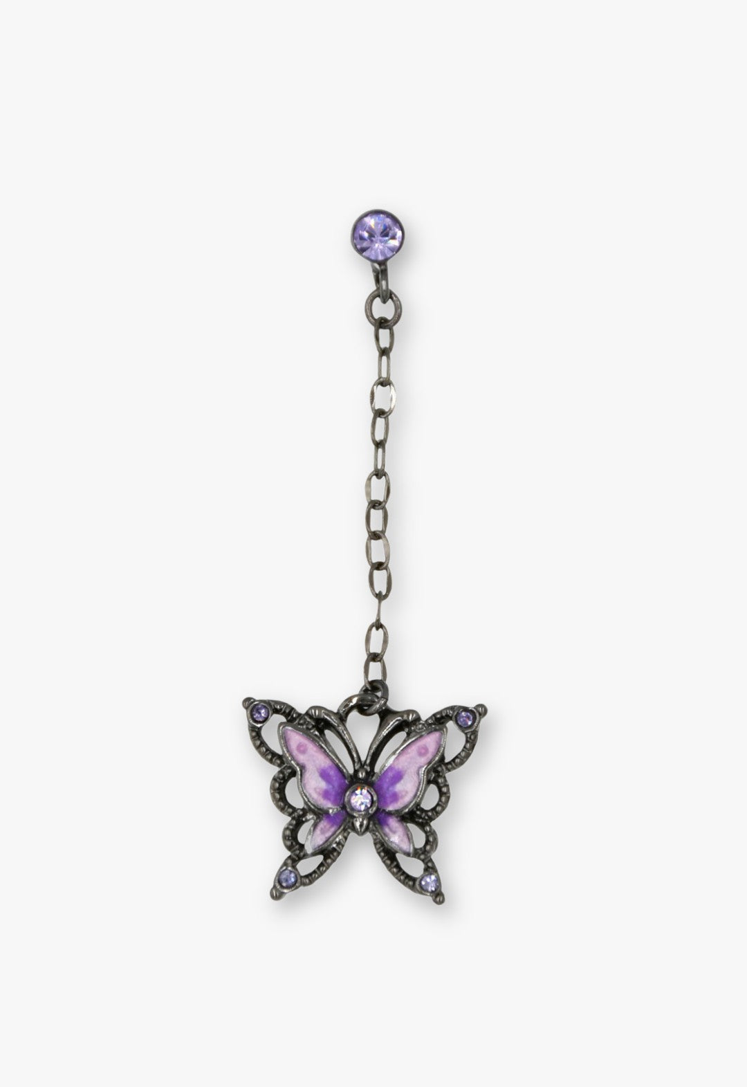 Dark Romance Butterfly Earrings - Gunmetal | Anna Sui