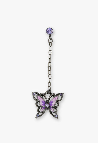 Dark Romance Butterfly Earrings - Gunmetal | Anna Sui