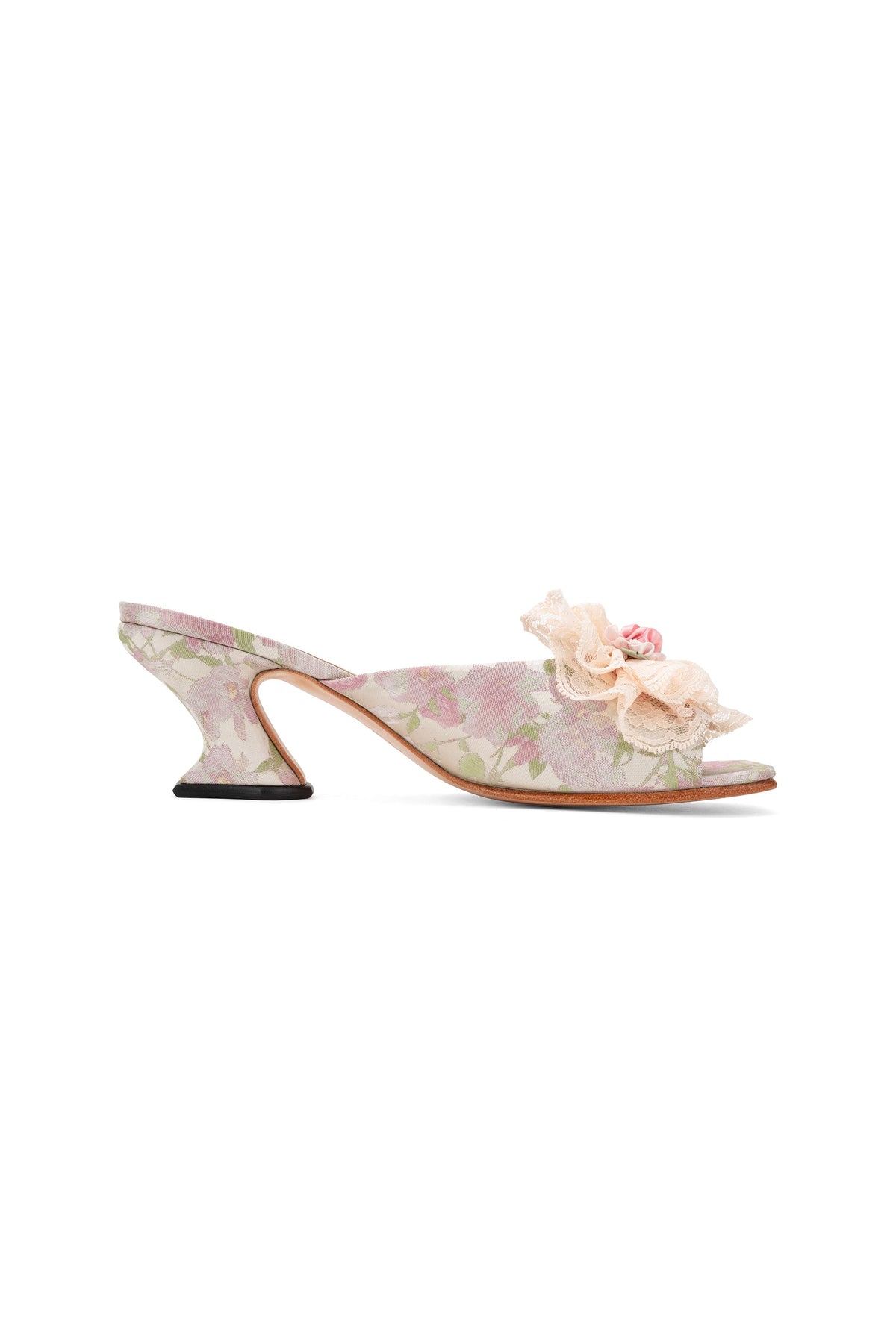 John Fluevog x Anna Sui Brocade Mules- Pink | Anna Sui