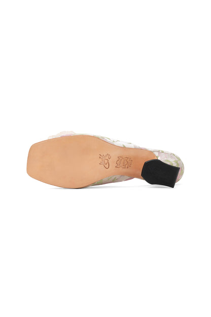 John Fluevog x Anna Sui Brocade Mules- Pink | Anna Sui