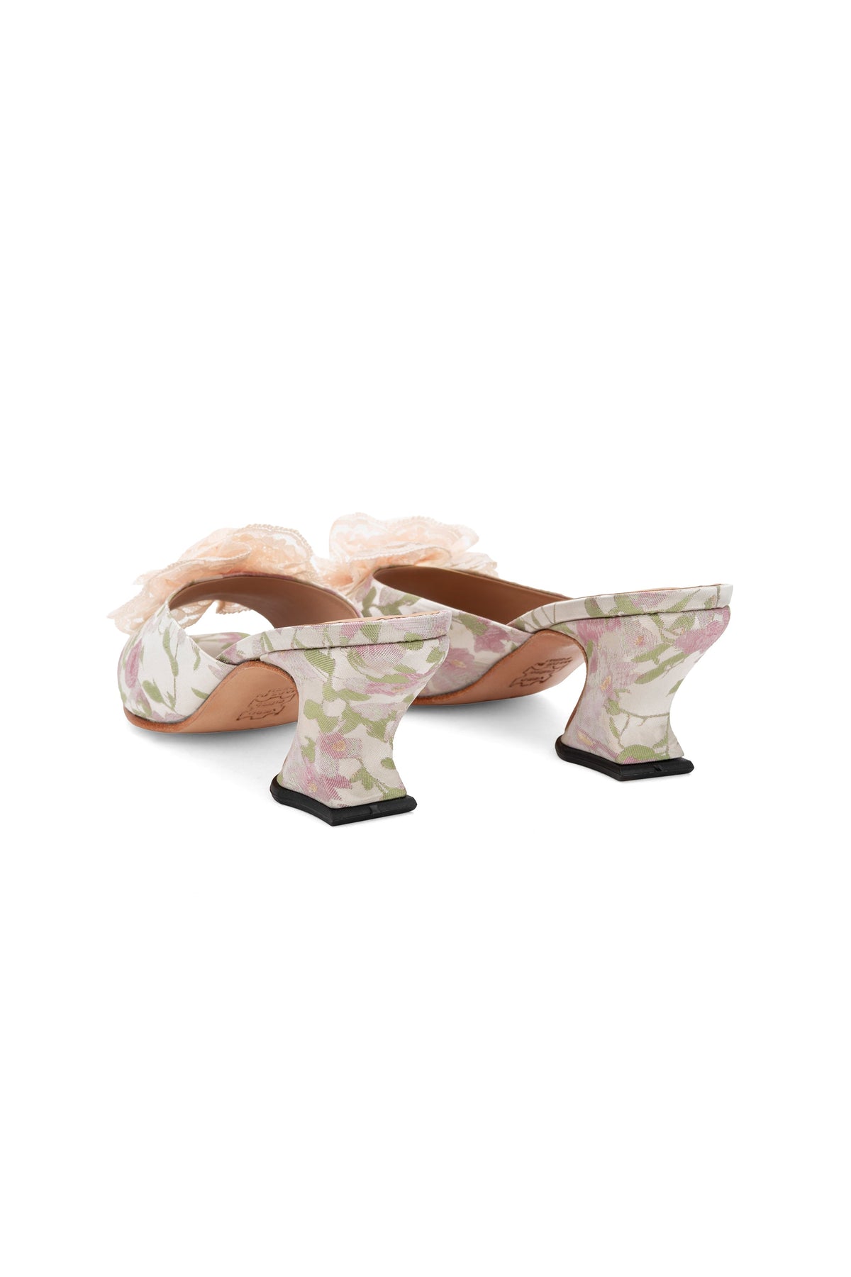 John Fluevog x Anna Sui Brocade Mules- Pink | Anna Sui