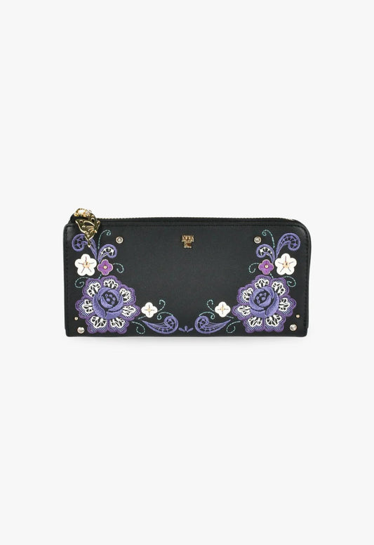The Aria Wallet - Black | Anna Sui