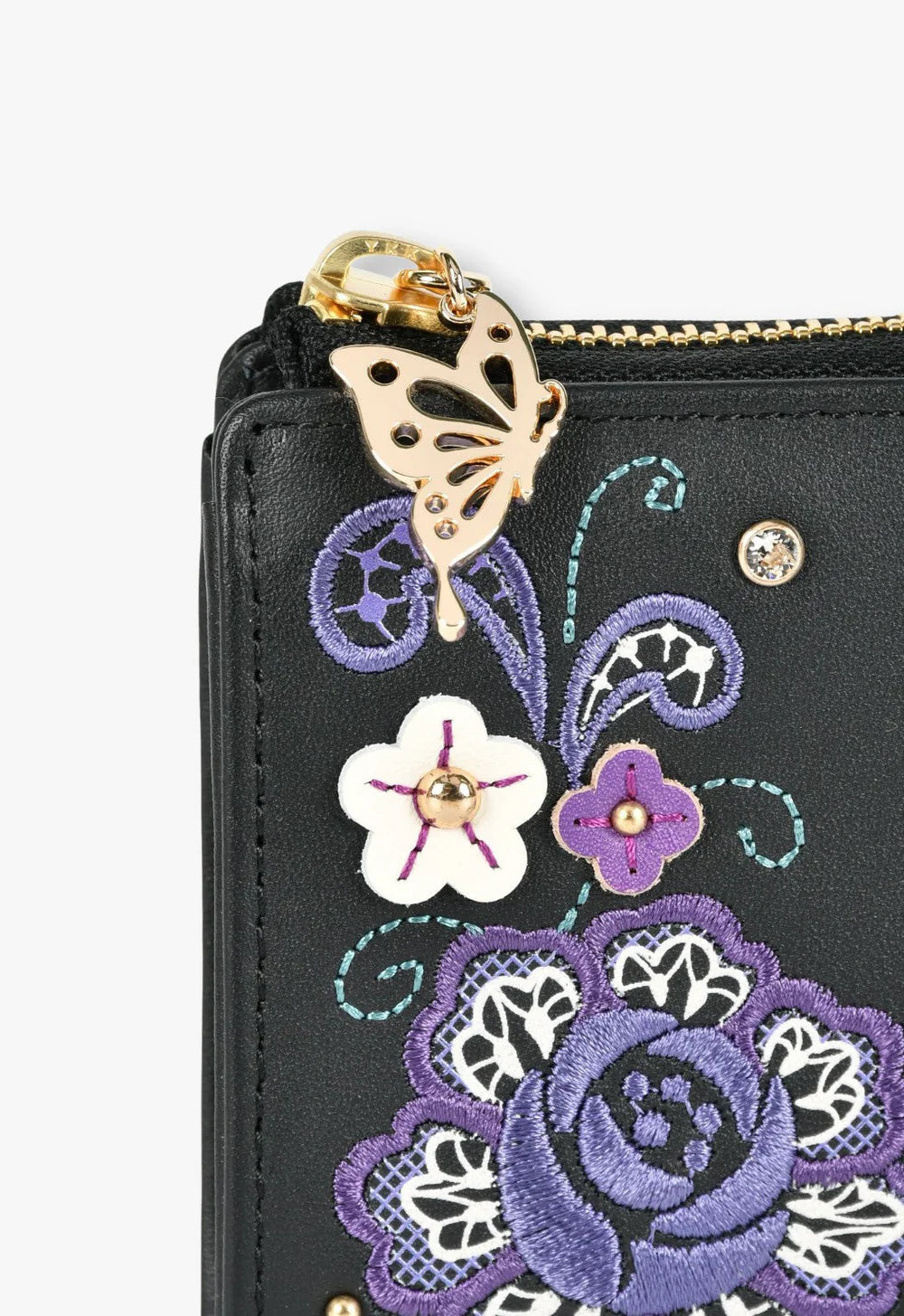 The Aria Wallet - Black | Anna Sui