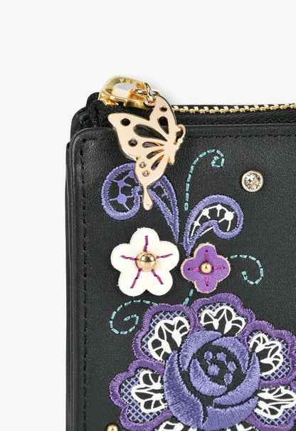 The Aria Wallet - Black | Anna Sui