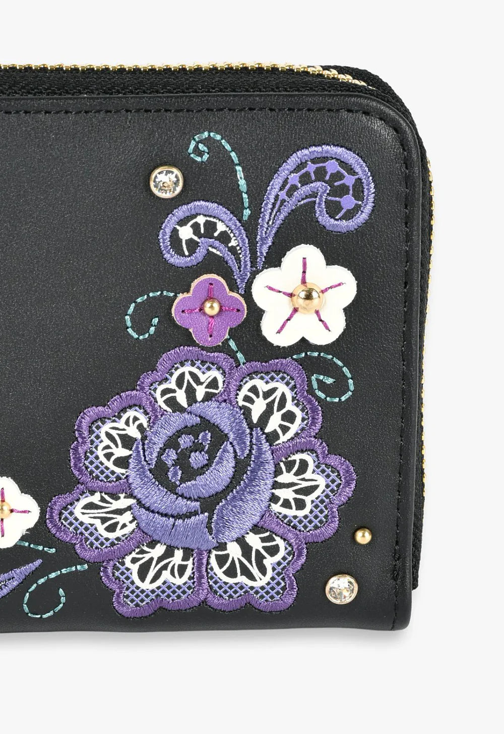 The Aria Wallet - Black | Anna Sui