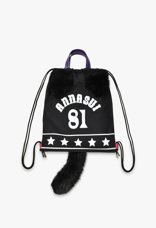 Black Cat Drawstring Bag | Anna Sui