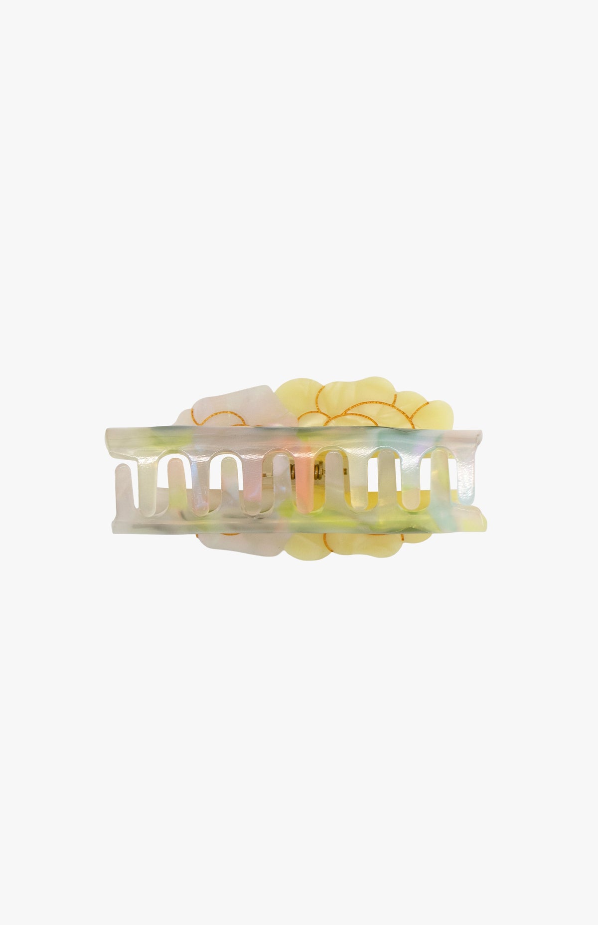 Double Rose Large Jaw Clip – Iridescent Bloom | Anna Sui