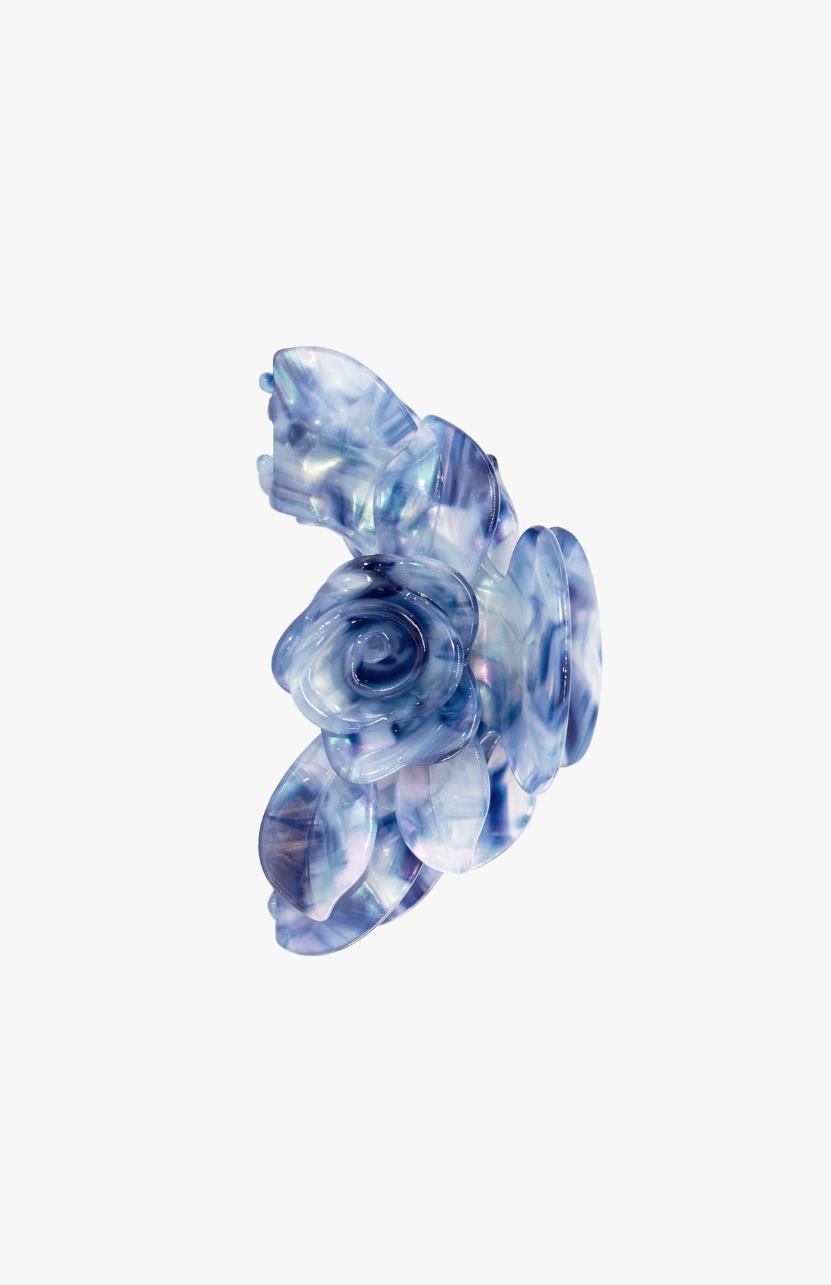 Rose Petal Bar Large Jaw Clip- Blue | Anna Sui