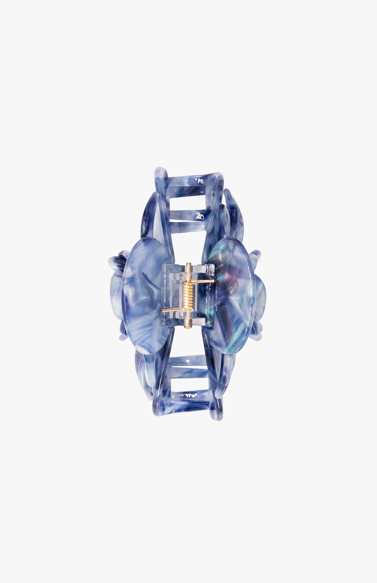 Rose Petal Bar Large Jaw Clip- Blue | Anna Sui