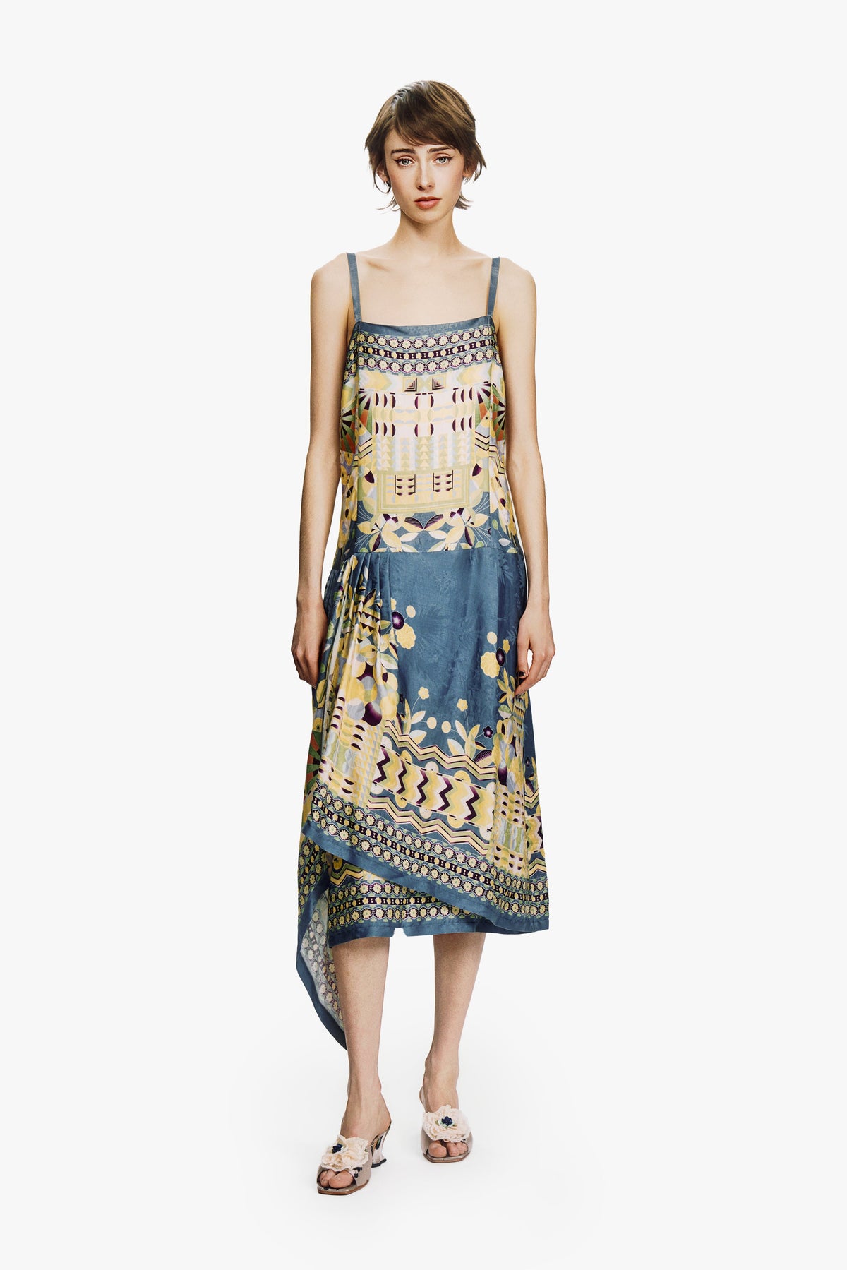 Pueblo Deco Border Dress | Anna Sui