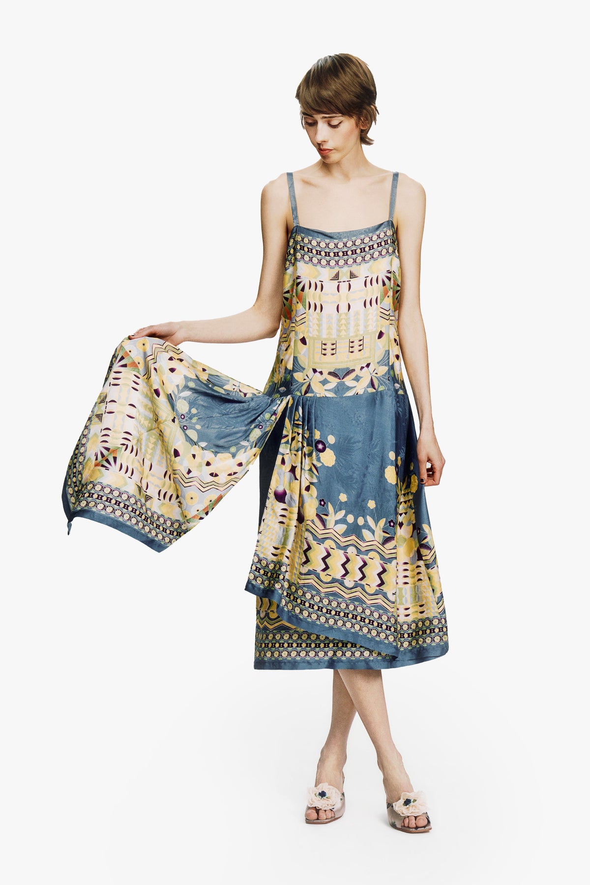 Pueblo Deco Border Dress | Anna Sui