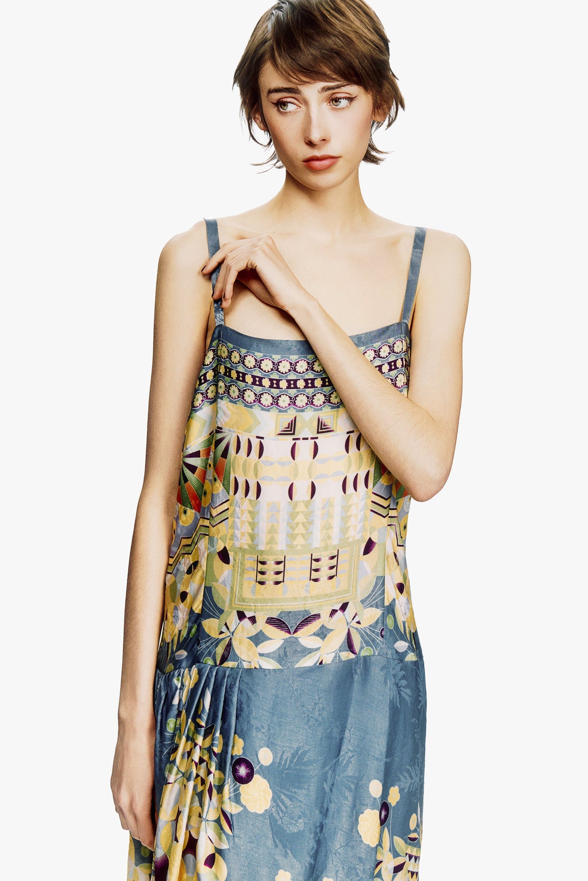 Pueblo Deco Border Dress | Anna Sui