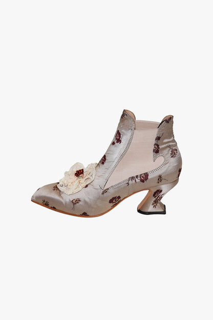 John Fluevog x Anna Sui Brocade Boots- Crimson (Sample) | Anna Sui