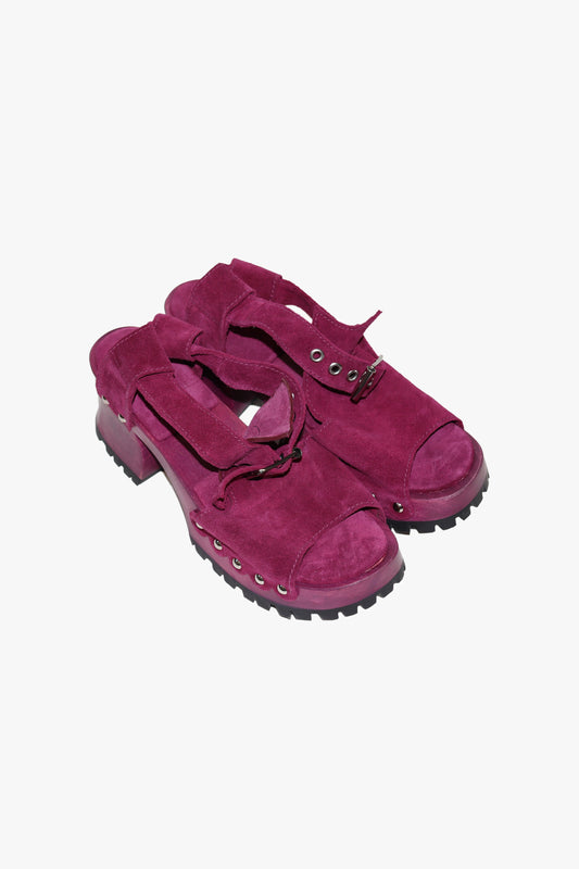 John Fluevog x Anna Sui Clog Sandals - Purple (Sample) | Anna Sui