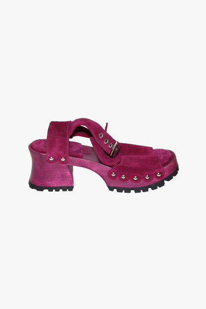 John Fluevog x Anna Sui Clog Sandals - Purple (Sample) | Anna Sui