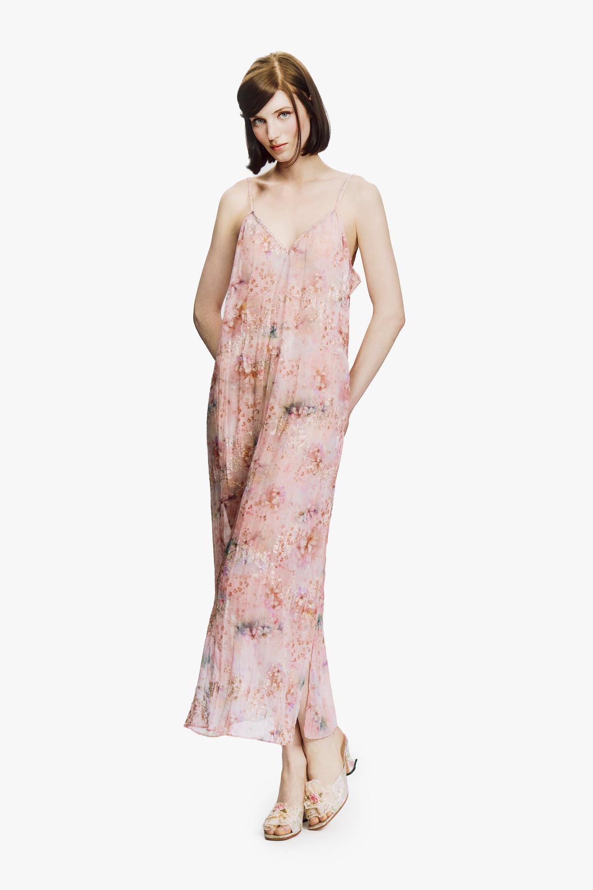 Oasis Blooms Slip Dress- Blush | Anna Sui