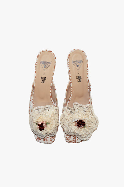John Fluevog x Anna Sui Brocade Mule Sienna (Sample) | Anna Sui