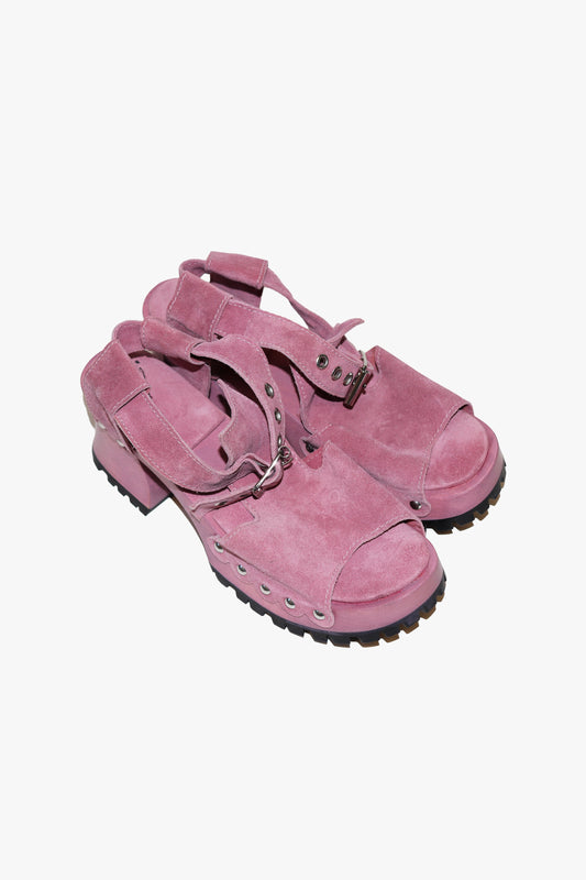 John Fluevog x Anna Sui Clog Sandals - Mauve (Sample) | Anna Sui