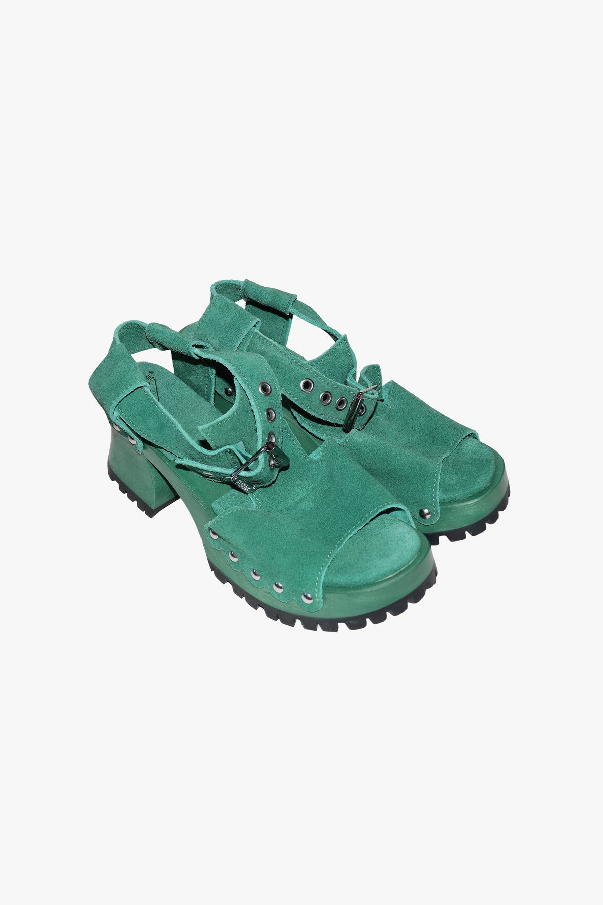 John Fluevog x Anna Sui Clog Sandals - Green (Sample) | Anna Sui