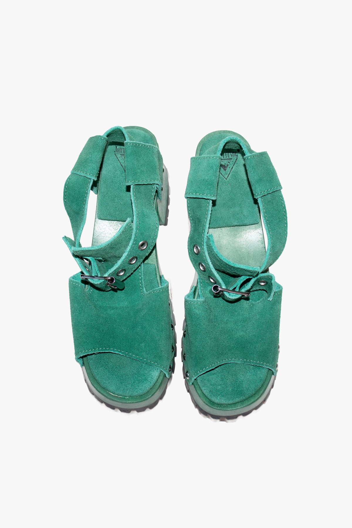 John Fluevog x Anna Sui Clog Sandals - Green (Sample) | Anna Sui