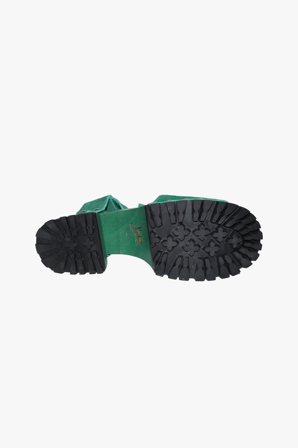 John Fluevog x Anna Sui Clog Sandals - Green (Sample) | Anna Sui