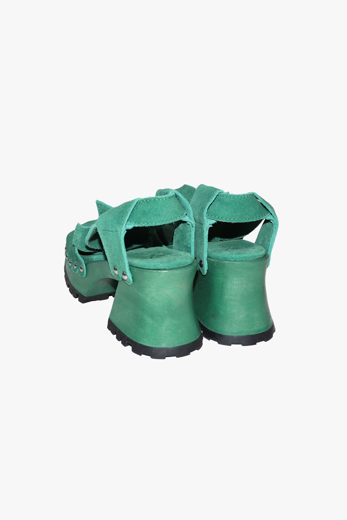 John Fluevog x Anna Sui Clog Sandals - Green (Sample) | Anna Sui