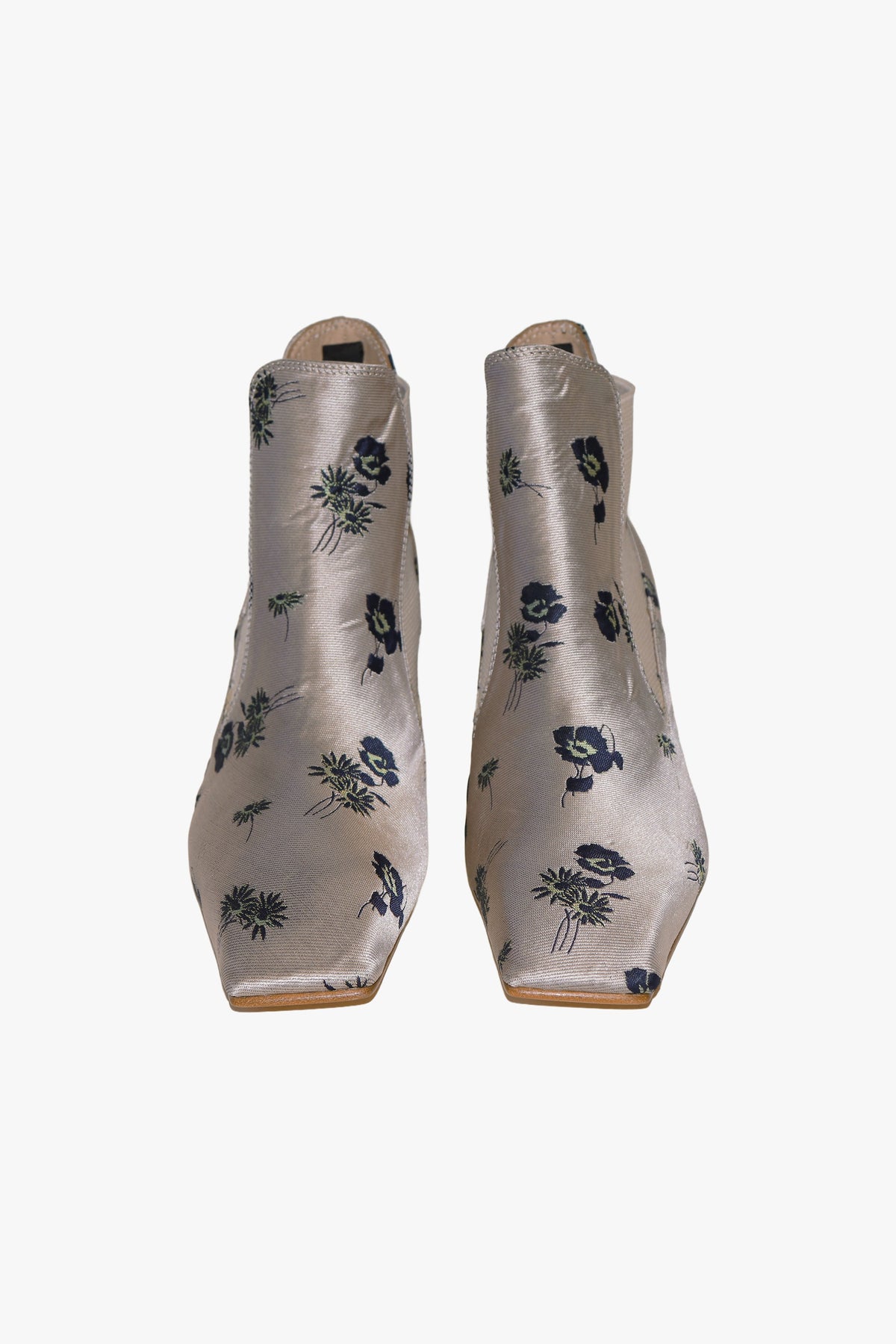 John Fluevog x Anna Sui Brocade Boots- Indigo (Sample) | Anna Sui