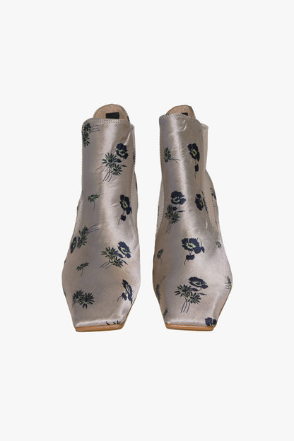 John Fluevog x Anna Sui Brocade Boots- Indigo (Sample) | Anna Sui