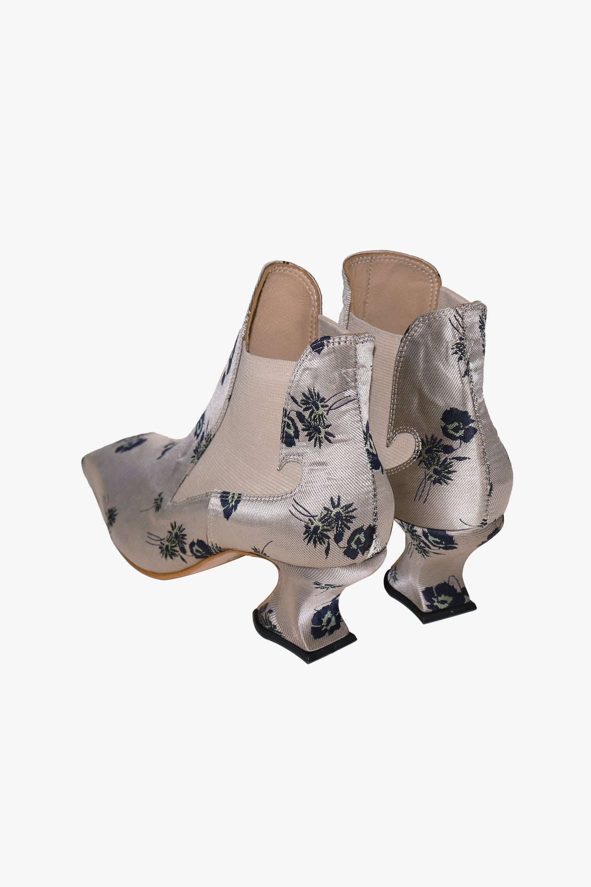 John Fluevog x Anna Sui Brocade Boots- Indigo (Sample) | Anna Sui