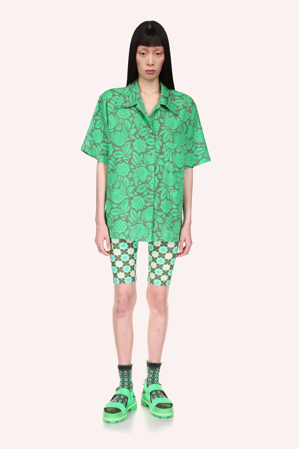 Utopian Gingham Bike Shorts | Anna Sui