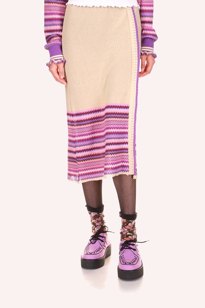 Tonal Zigzag Skirt | Anna Sui