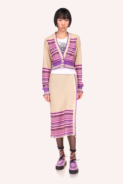 Tonal Zigzag Skirt | Anna Sui