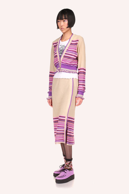 Tonal Zigzag Skirt | Anna Sui