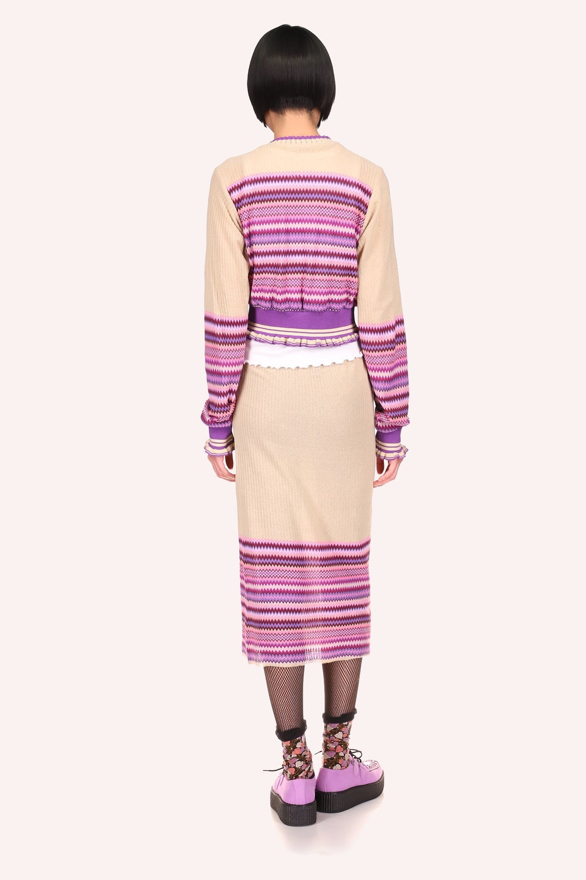 Tonal Zigzag Skirt | Anna Sui