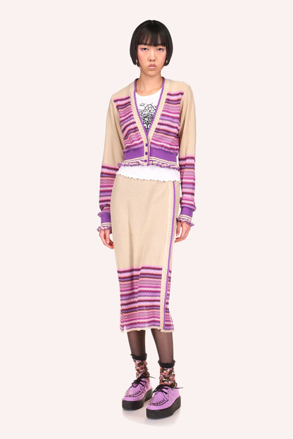Tonal Zigzag Skirt | Anna Sui