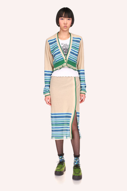 Tonal Zigzag Skirt | Anna Sui
