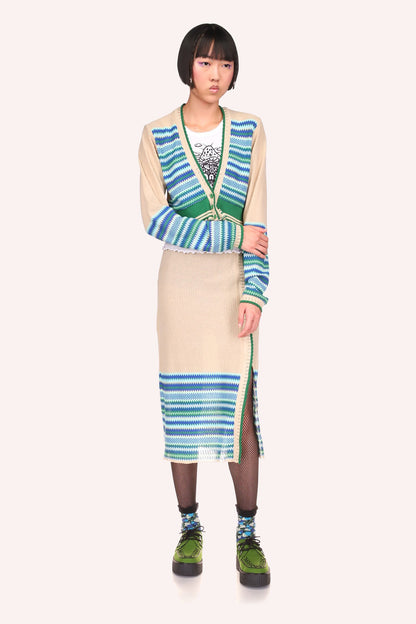 Tonal Zigzag Skirt | Anna Sui
