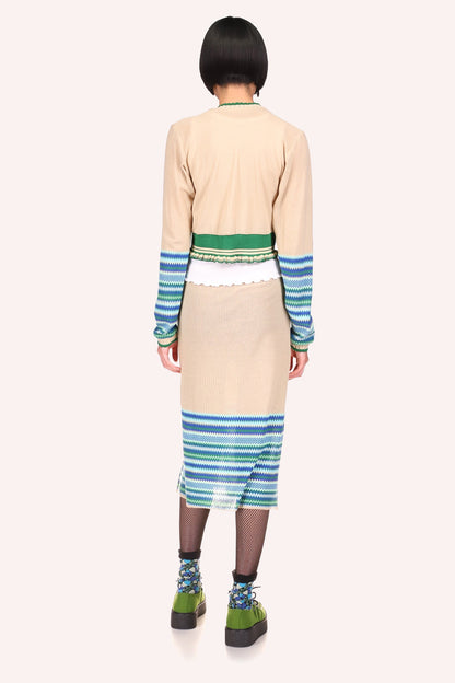 Tonal Zigzag Skirt | Anna Sui