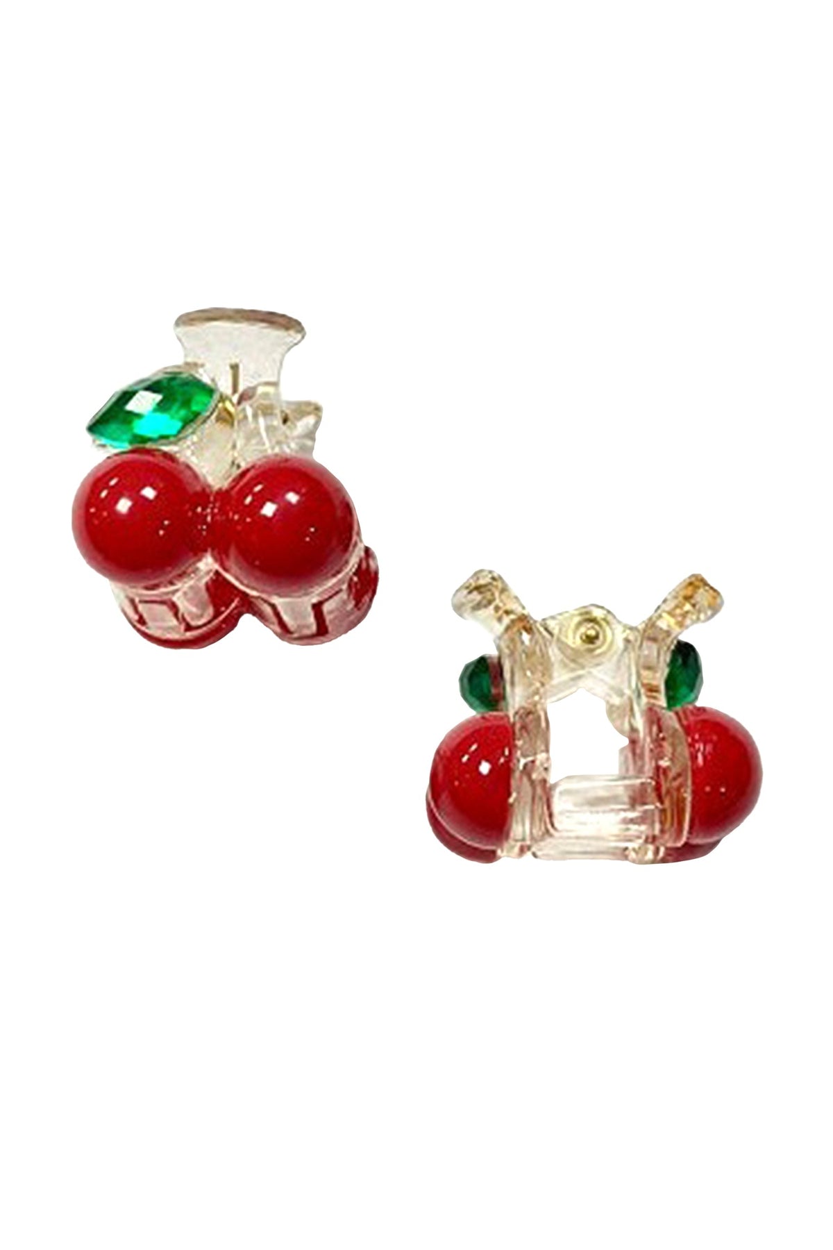 Baby Cherry Jaw Clip Pair Red Clear | Anna Sui