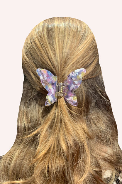 Large Gemstone Butterfly Jaw Clip - Rainbow | Anna Sui