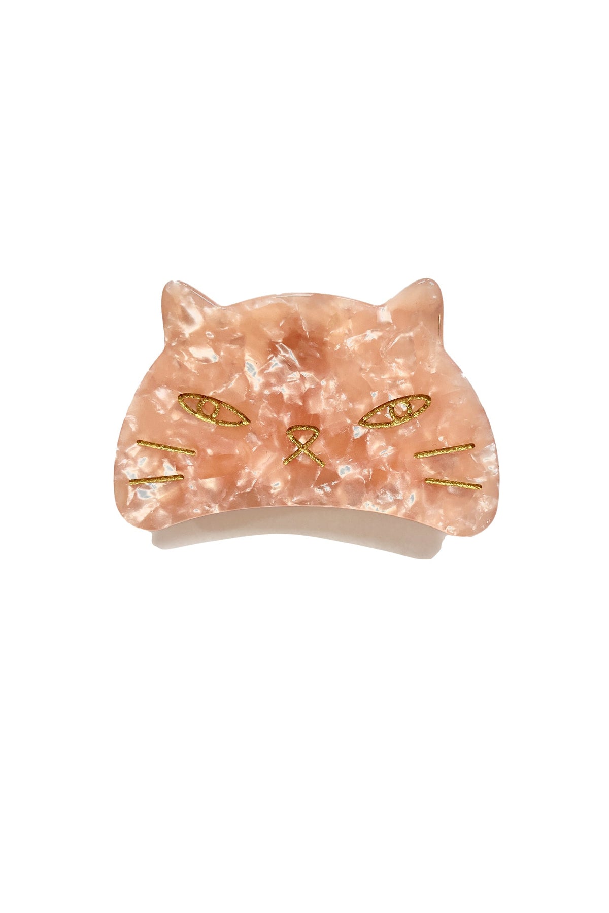 Etched Large Cat Jaw Clip Rose Quartz | Anna Sui