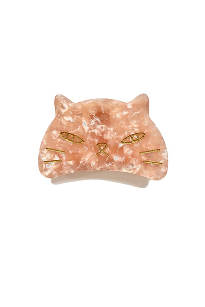 Etched Large Cat Jaw Clip Rose Quartz | Anna Sui