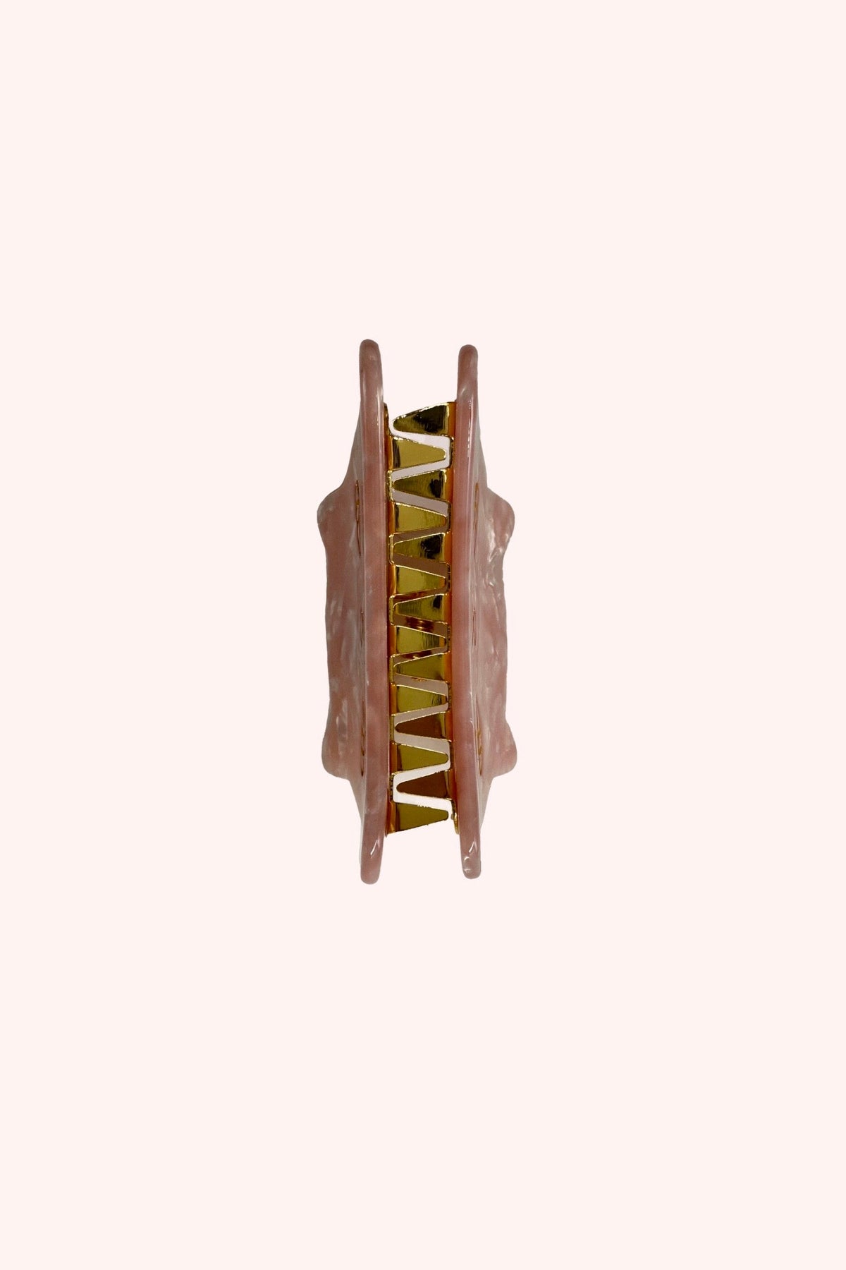 Etched Large Cat Jaw Clip Rose Quartz | Anna Sui